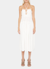 Ulla Johnson Emmaline Halterneck Cotton Poplin Midi Dress In Cowrie