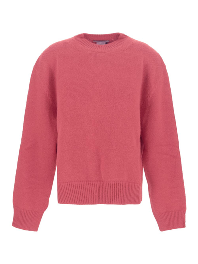 Laneus Wool And Caregora Sweater In Pink