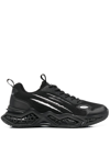 Plein Sport Panelled Lace-up Sneakers In Black