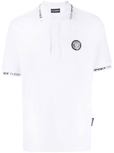 Plein Sport 标贴短袖polo衫 In White