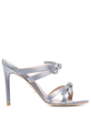 Stuart Weitzman Strappy Bow Detail Sandals With Stiletto Heel In Grau