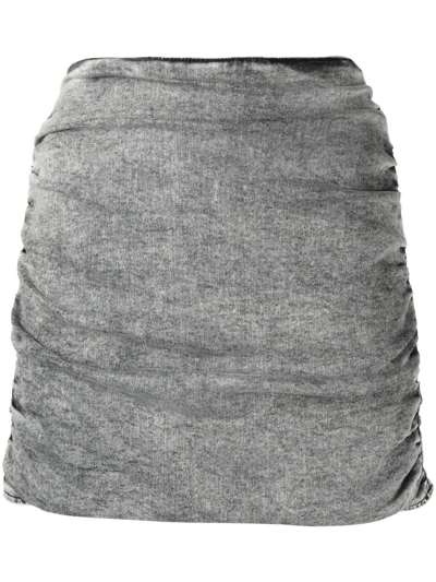 Retroféte Elijah Bleached Mini Skirt In Acid Grey