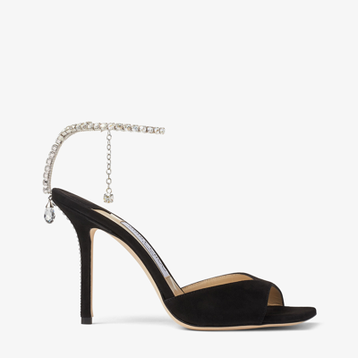 Jimmy Choo Saeda 100mm Sandals In Black