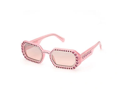 Pre-owned Swarovski Sunglasses Sk0345 72u Pink Bordeaux Woman
