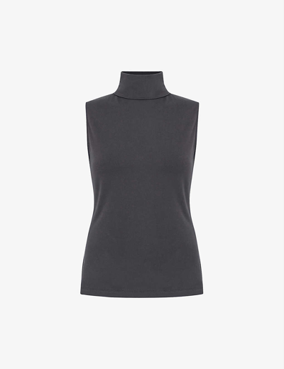Aligne Genny Sleeveless Jersey Tank Top In Charcoal