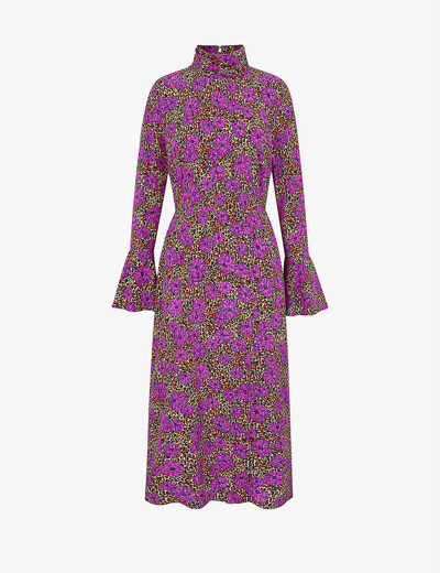 Aligne Gemima Floral-print Woven Maxi Dress In Orchid Floral