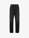 Citizen Of Humanity Black Emery Relaxed Cropped Jeans In Obsidian