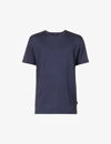 7 For All Mankind Regular-fit Cotton-blend T-shirt In Blue