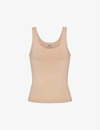 Skims Smoothing Scoop-neck Stretch-woven Tank Top In Clay