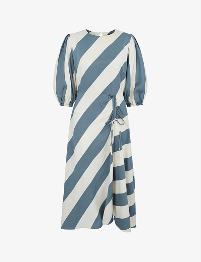 Aligne Getson Stripe-print Woven Midi Dress In Myrtle Stripe