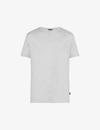 7 For All Mankind Regular-fit Cotton-blend T-shirt In Grey