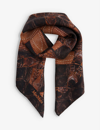 Max Mara Aloew Branded Silk Scarf In Multicolour
