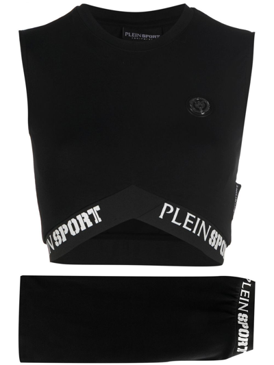 Plein Sport Logo-print Shorts Set In Black