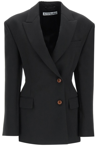 Acne Studios Jaiba Double-breasted Suit Jacket In Black