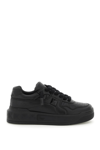 Valentino One Stud Xl Nappa Leather Sneakers In Black