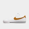 Nike Women's Court Legacy Next Nature Shoes In White/volt/black/gold Suede