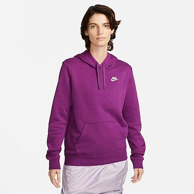 Nike Women's  Sportswear Club Fleece Pullover Hoodie In Purple