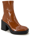 Kenneth Cole New York Women's Amber Platform Dress Booties Women's Shoes In Rust