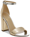 Sam Edelman Women's Yaro Almond Toe Gold High Heel Sandals In Gold Leaf