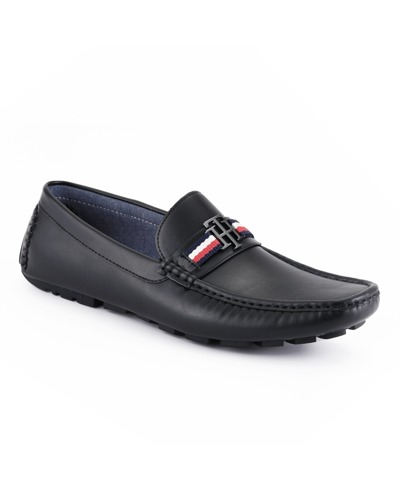 Tommy Hilfiger Men's Atino Slip On Driver Shoes In Black