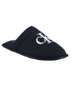 Calvin Klein Men's Xenith Round Toe Slip-on Slippers In Black