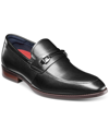 Stacy Adams Kaylor Mens Leather Textured Loafers In Black