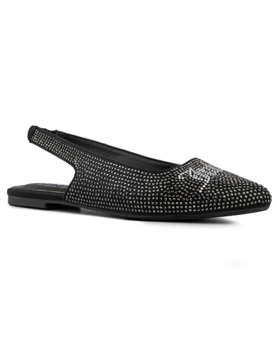 Juicy Couture Women's Pisces Slingback Embellished Flats In Black