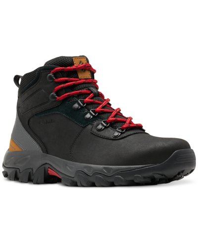 Columbia Men's Newton Ridge Plus Ii Waterproof Hiking Boots Men's Shoes In Black,shark