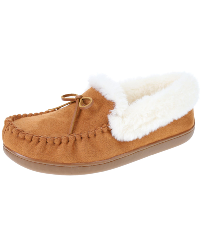 Izod Women's Moccasin Slippers In Tan