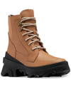 Sorel Brex Womens Lace Up Round Toe Ankle Boots In Tawny Buff/black