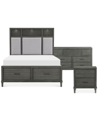 Homelegance Mossbrook 3pc Bedroom Set (california King Bed, Dresser & Nightstand)