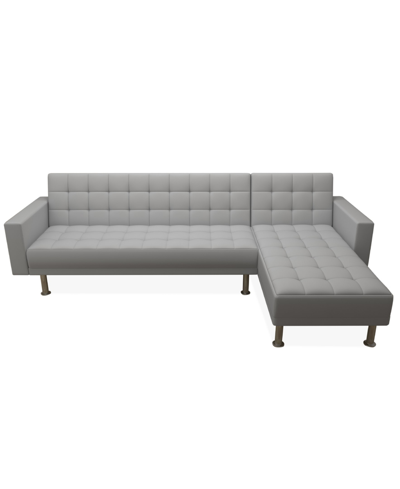 Gold Sparrow Houston Convertible Sofa Bed Sectional In Gray