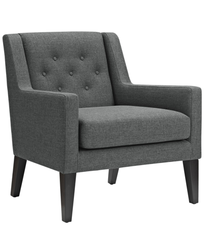Modway Earnest Upholstered Fabric Armchair In Gray