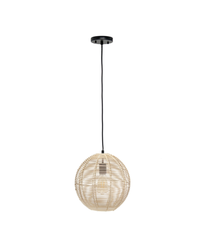 Lalia Home Ball Shaped Rattan Pendant In Natural Rattan