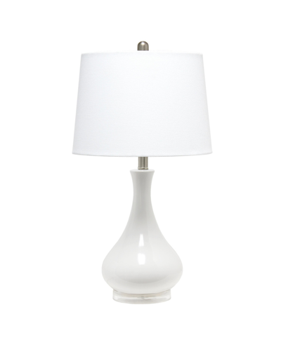 Lalia Home Droplet Table Lamp With Fabric Shade In White