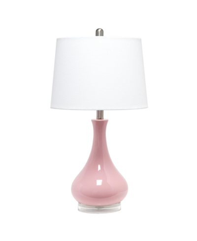 Lalia Home Droplet Table Lamp With Fabric Shade In Gray
