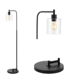 JONATHAN Y AXEL MODERN GLASS FARMHOUSE INDUSTRIAL LED FLOOR LAMP