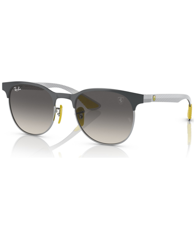 Ray Ban Ray-ban Rb8327m Scuderia Ferrari Collection 53 Unisex Sunglasses In Gray On Silver-tone