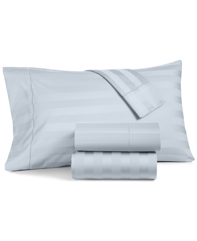 Charter Club Damask 1.5" Stripe 550 Thread Count 100% Cotton 4-pc. Sheet Set, Queen, Created For Macy's In Vapor