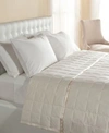 DOWNLITE LIGHTWEIGHT 230TC LUXURY SATIN TRIM WHITE DOWN BLANKETS BEDDING