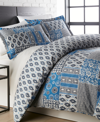 Southshore Fine Linens Global Patchwork Down Alternative 3-pc. Comforter Set, Full/queen In Blue