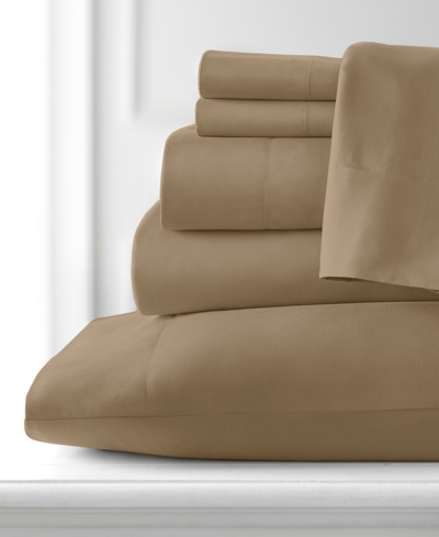 Southshore Fine Linens Vilano 21" Extra Deep Pocket 6-piece Sheet Set, Full In Taupe