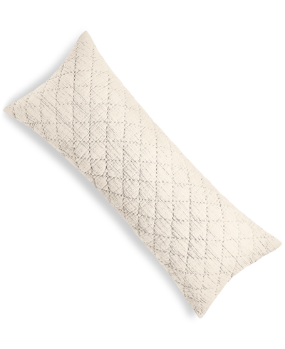 Hotel Collection Dobby Diamond Decorative Pillow, 14" X 36", Created For Macy's In Natural