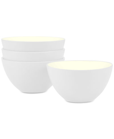Noritake Colorwave Side/prep Bowls, Set Of 4 In White