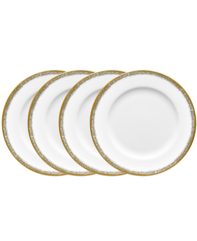 Noritake Haku Set Of 4 Bread Butter And Appetizer Plates, Service For 4 In White
