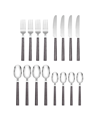 Hampton Forge Henley 16 Piece Set, Service For 4 In Taupe/gray And Gray