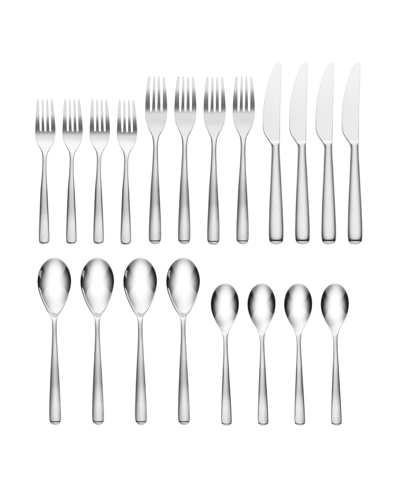 Hampton Forge Ella Satin Fade 20 Piece Set, Service For 4 In Metallic And Stainless