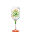 ENESCO LOLITA HAPPY 60TH BIRTHDAY WINE GLASS, 15 OZ