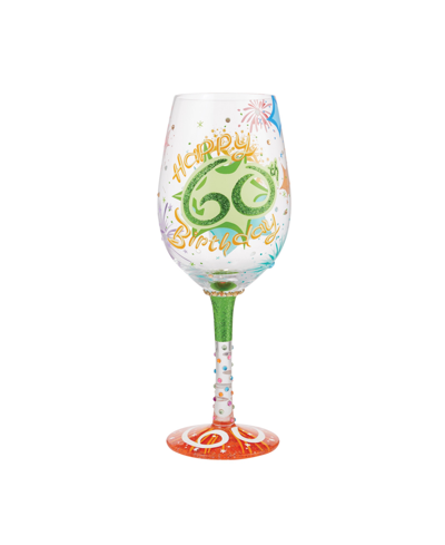 Enesco Lolita Happy 60th Birthday Wine Glass, 15 oz In Multi
