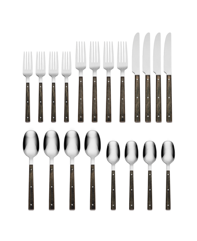 Hampton Forge Goa 18/0 Stainless Steel 20 Piece Set, Service For 4 In Multi And Black